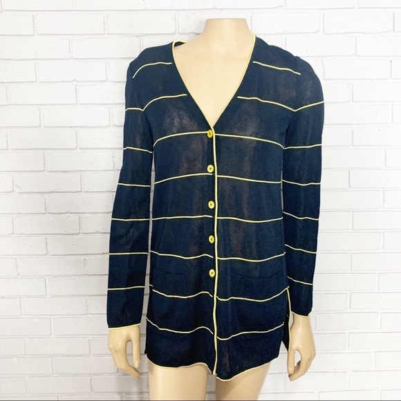 Escada Women's Striped Long Pockets Cardigan‎